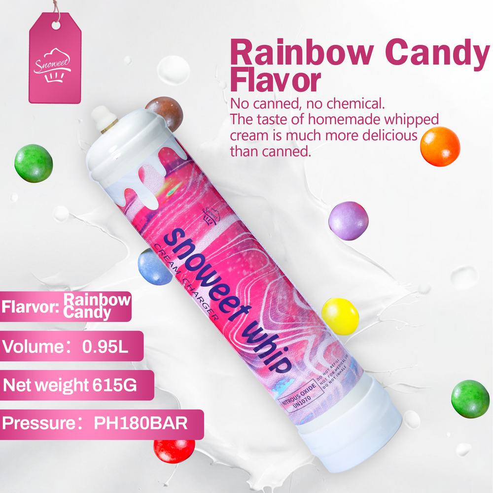 Snoweet Whip 615G Whipped Cream Chargers(Rainbow Candy)